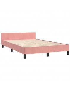 Giroletto con Testiera Rosa 120x190 cm in Velluto 2