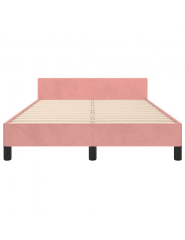 Giroletto con Testiera Rosa 120x190 cm in Velluto