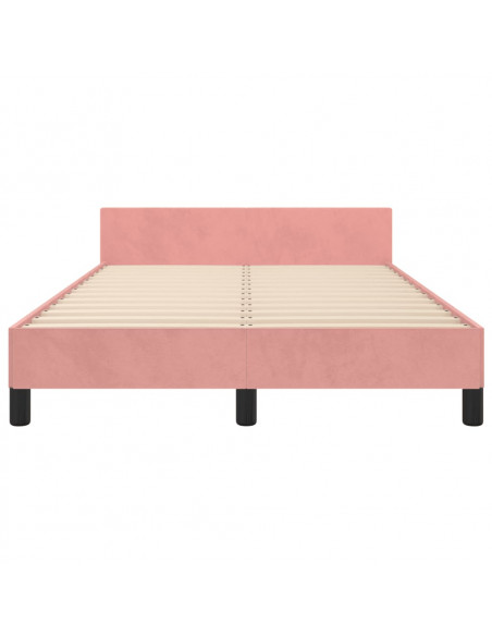 Giroletto con Testiera Rosa 120x190 cm in Velluto