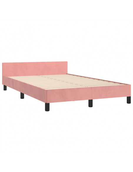Giroletto con Testiera Rosa 120x190 cm in Velluto