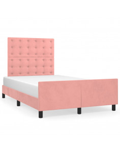 Giroletto con Testiera Rosa 120x190 cm in Velluto