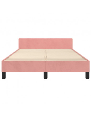 Giroletto con Testiera Rosa 120x190 cm in Velluto