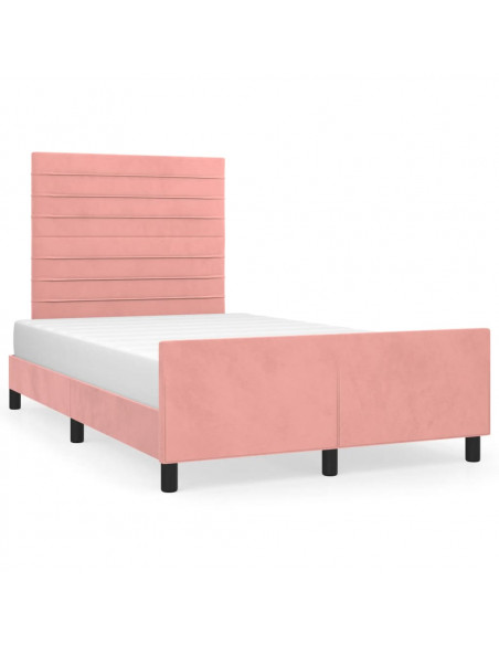 Giroletto con Testiera Rosa 120x190 cm in Velluto