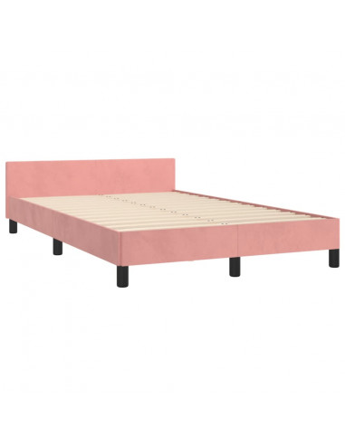 Giroletto senza Materasso Rosa 120x190 cm Velluto