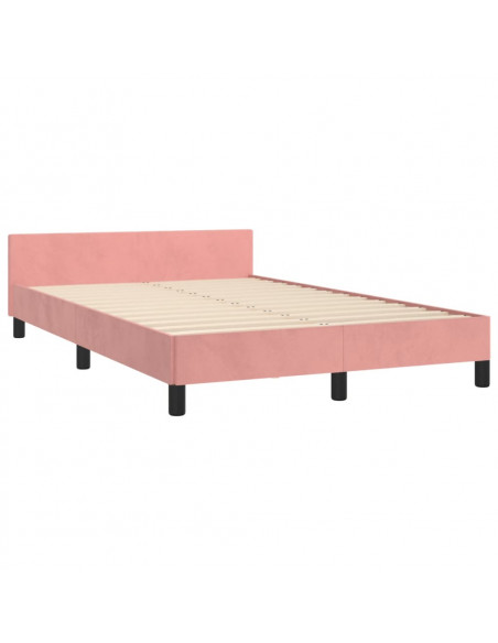 Giroletto senza Materasso Rosa 120x190 cm Velluto
