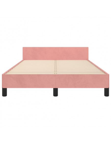 Giroletto senza Materasso Rosa 120x190 cm Velluto