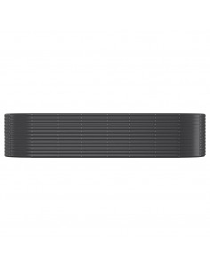 Letto da Giardino in Acciaio a Polvere 322x100x68 cm Antracite 2