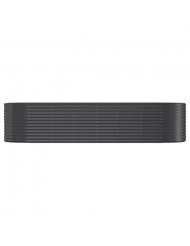 Letto da Giardino in Acciaio a Polvere 322x100x68 cm Antracite