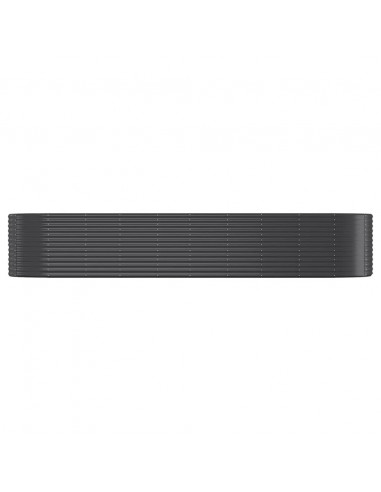 Letto da Giardino in Acciaio a Polvere 396x100x68 cm Antracite