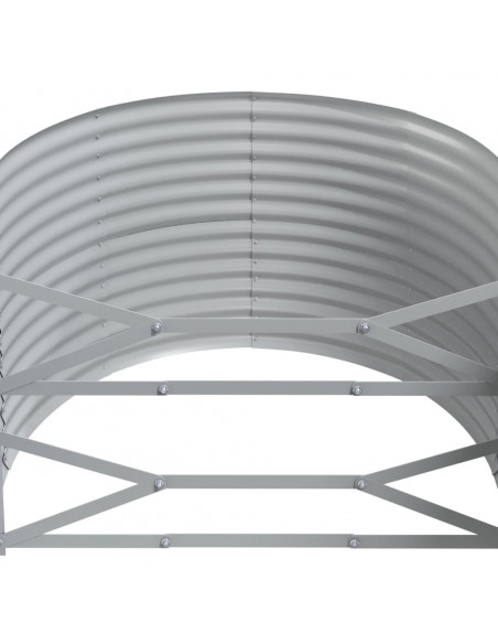 Letto da Giardino in Acciaio a Polvere 396x100x68 cm Antracite