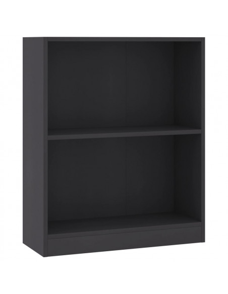 Libreria Grigia 60x24x76 cm in Legno Multistrato