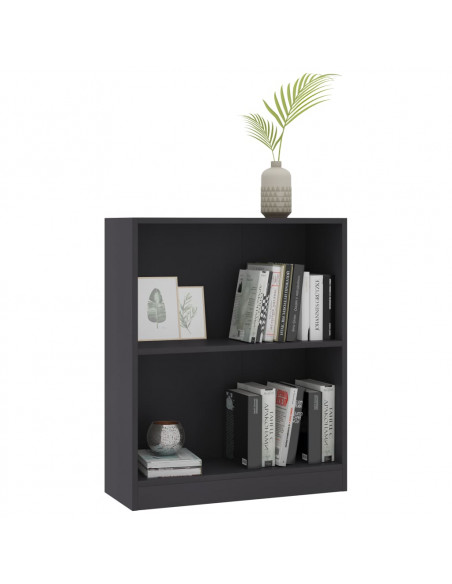 Libreria Grigia 60x24x76 cm in Legno Multistrato
