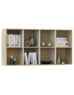 Libreria/Credenza Bianca Rovere Sonoma 66x30x130 cm Multistrato