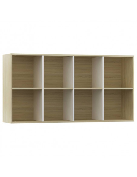 Libreria/Credenza Bianca Rovere Sonoma 66x30x130 cm Multistrato