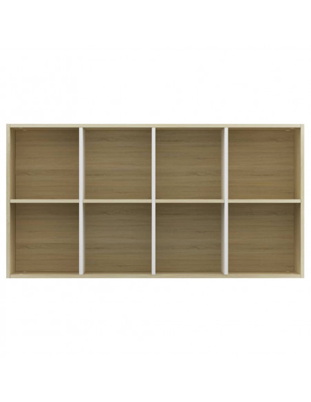 Libreria/Credenza Bianca Rovere Sonoma 66x30x130 cm Multistrato