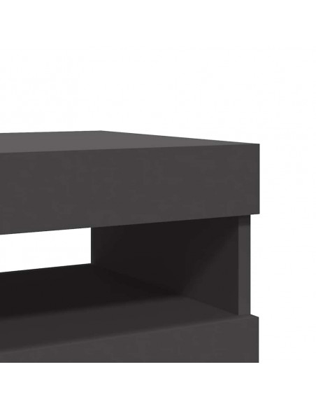 Mobili Porta TV con Luci LED 2 pz Grigi 60x35x40 cm