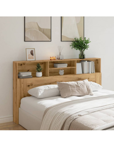 Testiera con Contenitore Artigianale 180x19x103,5cm Multistrato