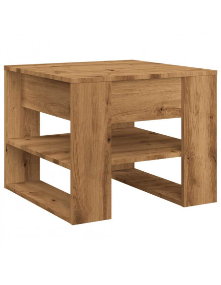 Tavolino Salotto Rovere Artigianale 55,5x55x45 cm in Truciolato