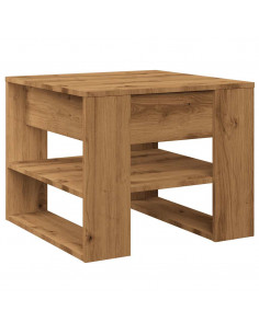 Tavolino Salotto Rovere Artigianale 55,5x55x45 cm in Truciolato 2