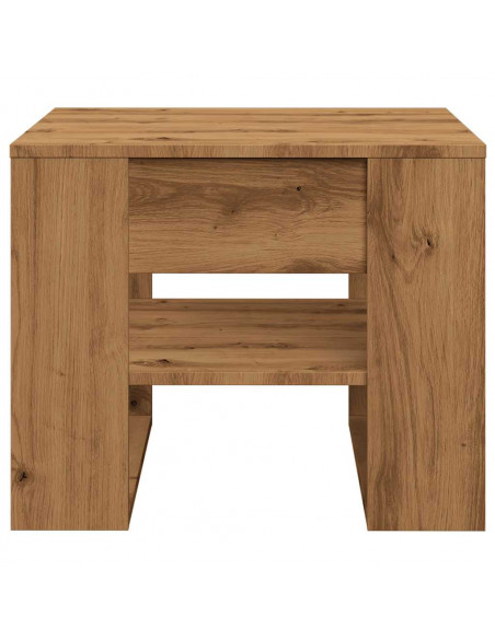 Tavolino Salotto Rovere Artigianale 55,5x55x45 cm in Truciolato
