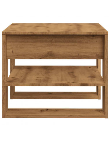 Tavolino Salotto Rovere Artigianale 55,5x55x45 cm in Truciolato