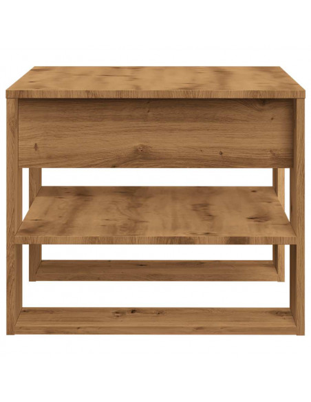 Tavolino Salotto Rovere Artigianale 55,5x55x45 cm in Truciolato