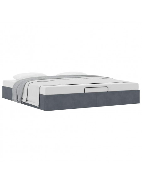 Struttura Letto Pouf senza Materasso 200x200 cm in Velluto