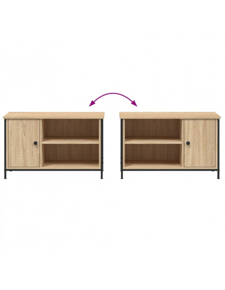 Mobile Porta TV Rovere Sonoma 80x40x50 cm in Legno Multistrato