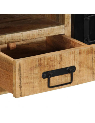 Mobile Porta TV 100x30x35 cm in Legno Massello di Mango Grezzo