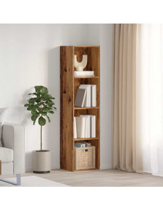 Libreria/Mobile TV Legno Antico 36x30x143 cm Legno Multistrato 2