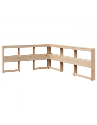 Letto Libreria senza Materasso 160x200 cm in Legno di Pino