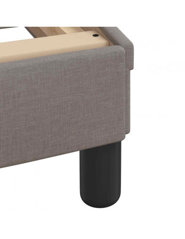 Letto con Materasso Tortora 100x200 cm in Tessuto