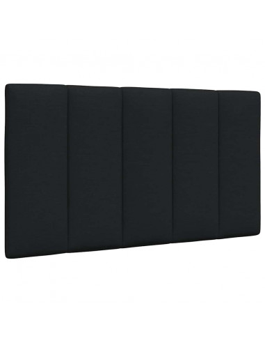 Letto con Materasso Nero 90x200 cm in Tessuto