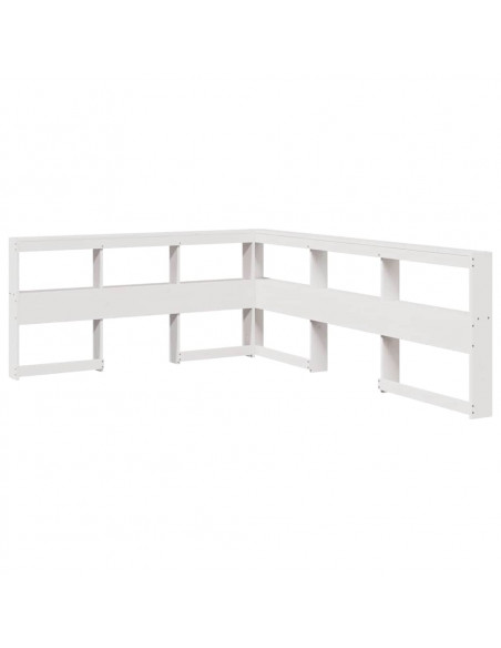 Letto Libreria senza Materasso Bianco 160x200 cm Legno di Pino