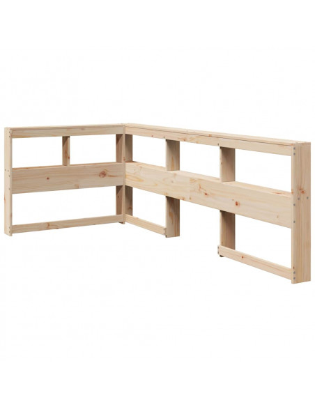Letto Libreria senza Materasso 90x190 cm Legno Massello Pino
