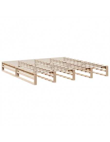 Letto Libreria senza Materasso 200x200 cm in Legno di Pino