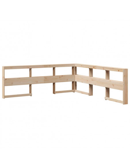 Letto Libreria senza Materasso 200x200 cm in Legno di Pino