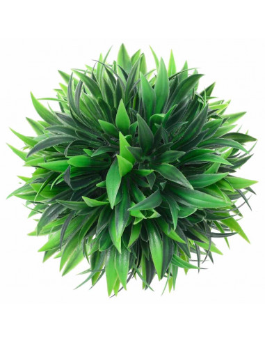 Sfere di Bosso Artificiale con Luci LED 4 pz Verdi 15 cm