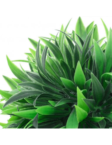 Sfere di Bosso Artificiale con Luci LED 4 pz Verdi 15 cm