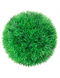 Sfere di Bosso Artificiale con Luci LED 4 pz Verdi 12 cm 2