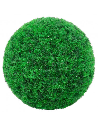 Sfere di Bosso Artificiale con Luci LED 2 pz Verdi 52 cm
