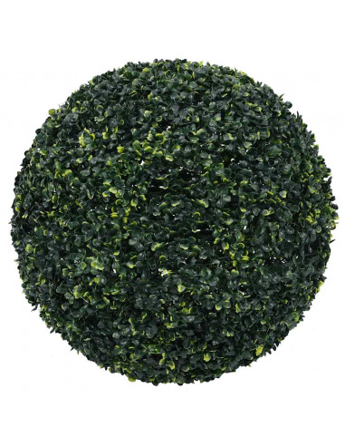 Sfere di Bosso Artificiale con Luci LED 2 pz Verdi 52 cm