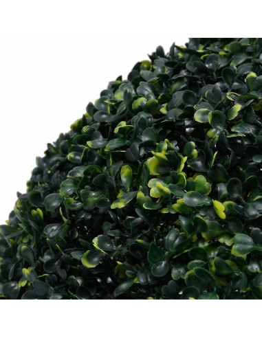 Sfere di Bosso Artificiale con Luci LED 2 pz Verdi 52 cm