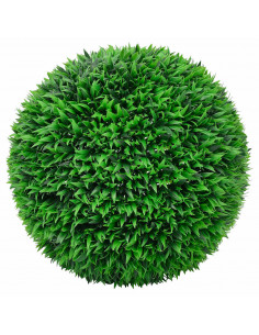 Sfere di Bosso Artificiale con Luci LED 2 pz Verdi 55 cm 2