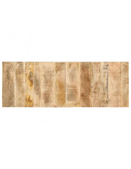 Testiera 140 cm in Legno Massello di Mango Grezzo