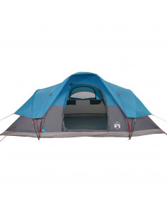 Tenda da Campeggio a Cupola per 9 Persone Blu Impermeabile
