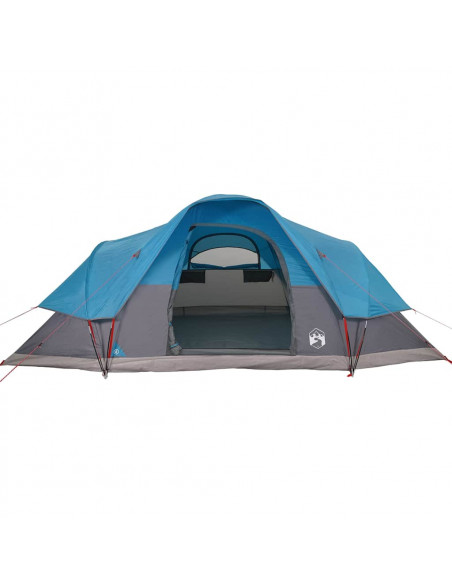 Tenda da Campeggio a Cupola per 9 Persone Blu Impermeabile