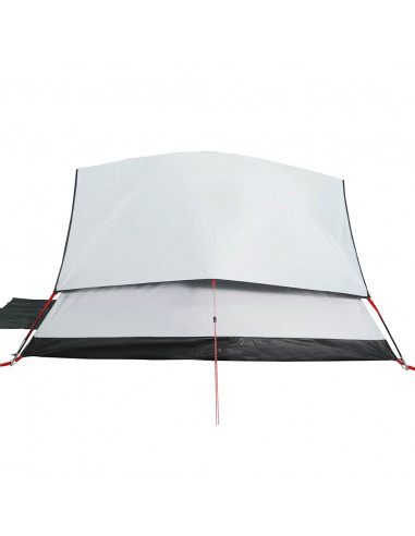 Tenda Campeggio a Cupola 4 Persone Bianca Tessuto Impermeabile