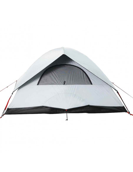 Tenda Campeggio a Cupola 4 Persone Bianca Tessuto Impermeabile