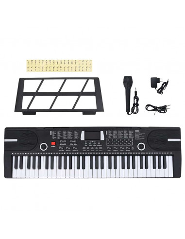 Tastiera Elettrica per Pianoforte a 61 Tasti Leggio per Bambini